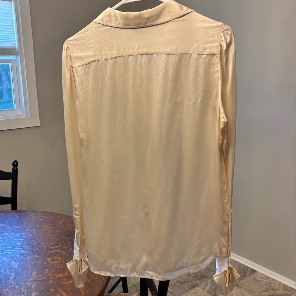 Ralph Lauren 100% Silk Cream Blouse - Picture 2 of 4